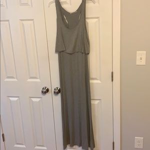 Gray racer back maxi dress